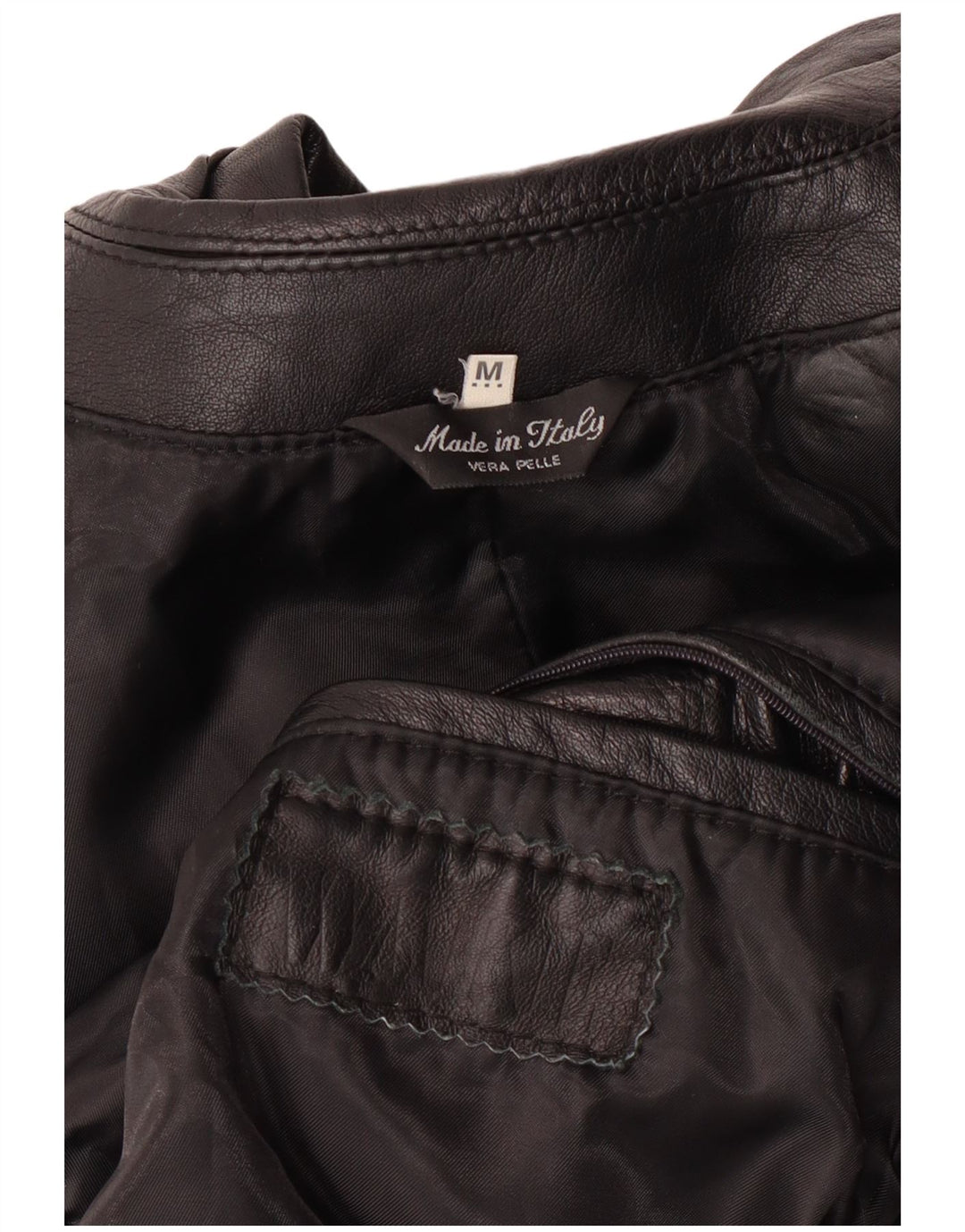 Vintage Mens Leather Jacket UK 38 Medium Black Leather Classic