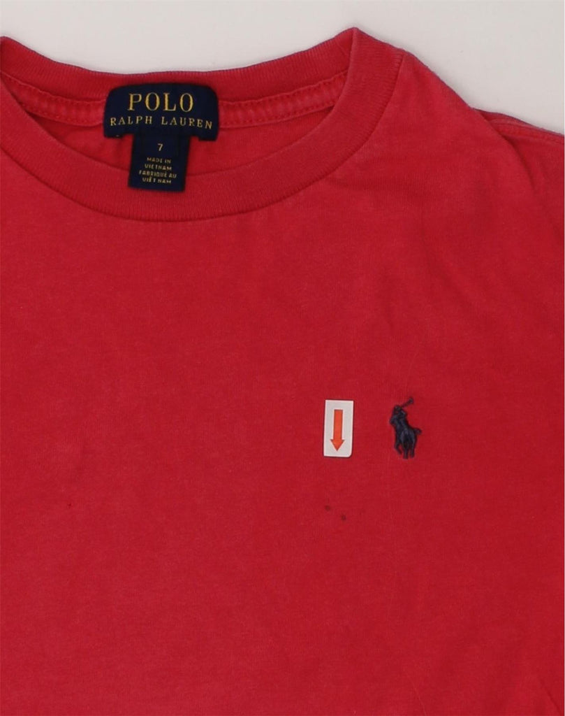 POLO RALPH LAUREN Boys T-Shirt Top 6-7 Years Red Cotton | Vintage Polo Ralph Lauren | Thrift | Second-Hand Polo Ralph Lauren | Used Clothing | Messina Hembry 