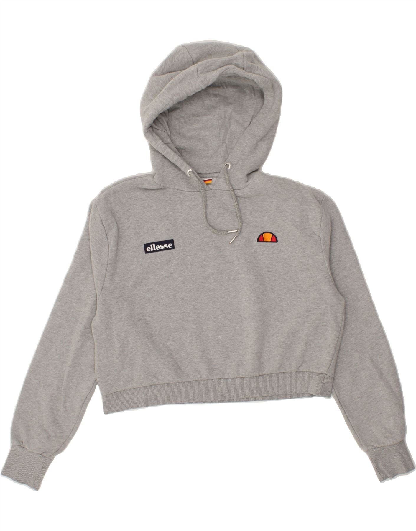 Grey Ellesse Womens Hoodie ELLESSE Womens Oversized Crop Graphic