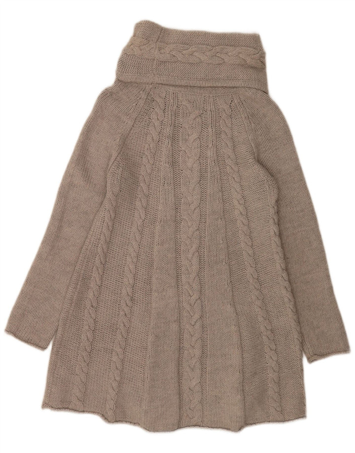 Marks & Spencer Womens Roll Neck Jumper Sweater UK 12 Medium Grey Acrylic