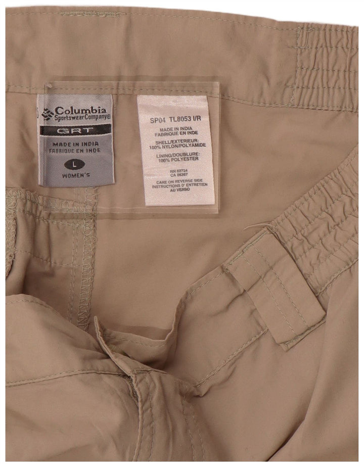 COLUMBIA Womens Straight Cargo Trousers Large W32 L30 Beige Polyester