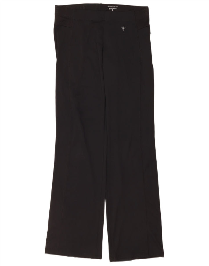Marks & Spencer Womens Performance Tracksuit Trousers UK 12 Medium Black