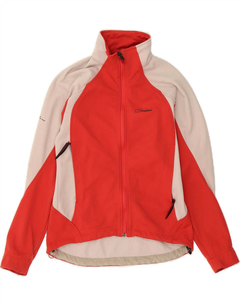 BERGHAUS Womens Tracksuit Top Jacket UK 12 Medium  Red Colourblock Vintage Berghaus and Second-Hand Berghaus from Messina Hembry 