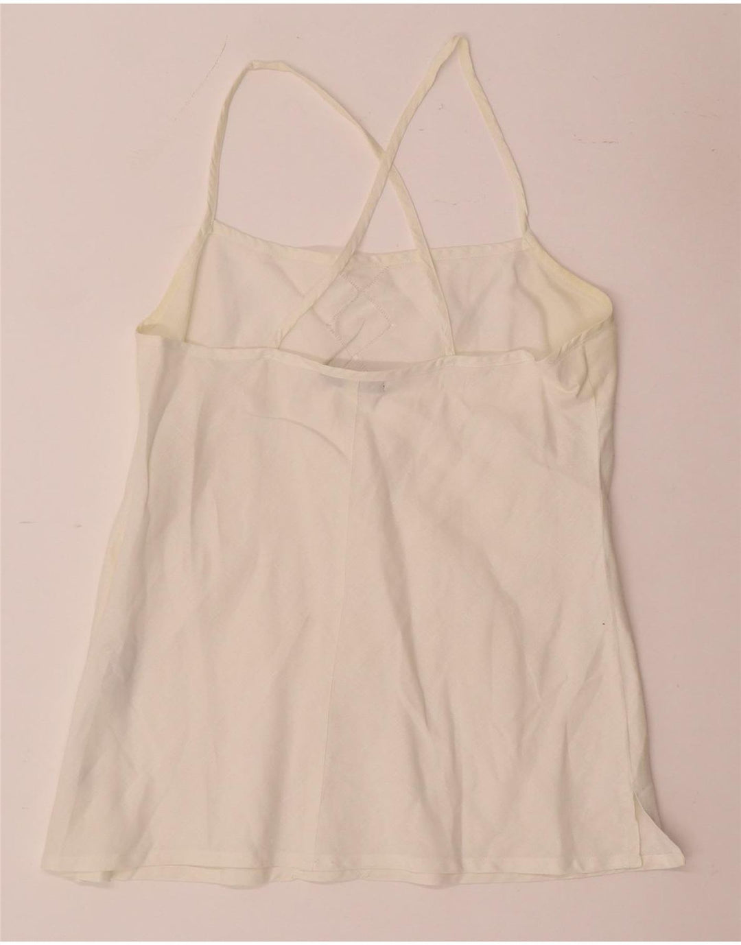 Sara Glenzer Womens Cami Top IT 46 Large White Linen