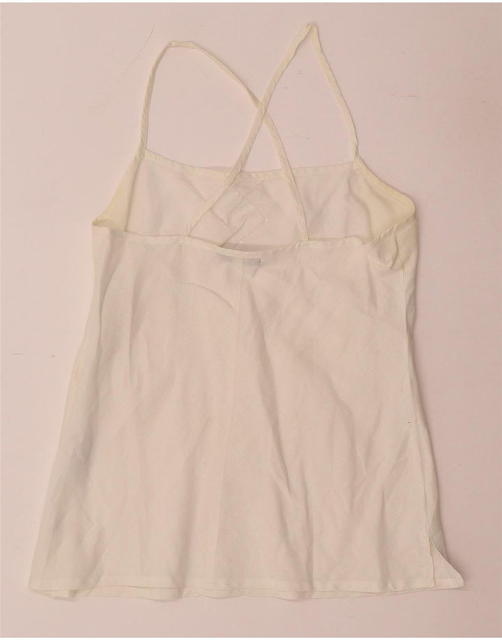 Sara Glenzer Womens Cami Top IT 46 Large White Linen
