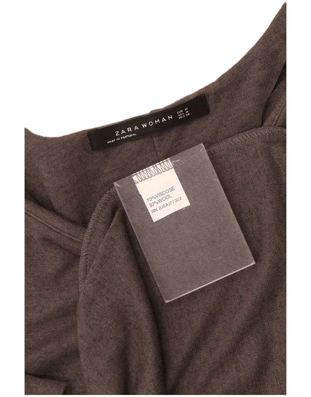 Zara Womens Batwing T-Shirt Dress UK 12 Medium Grey Viscose