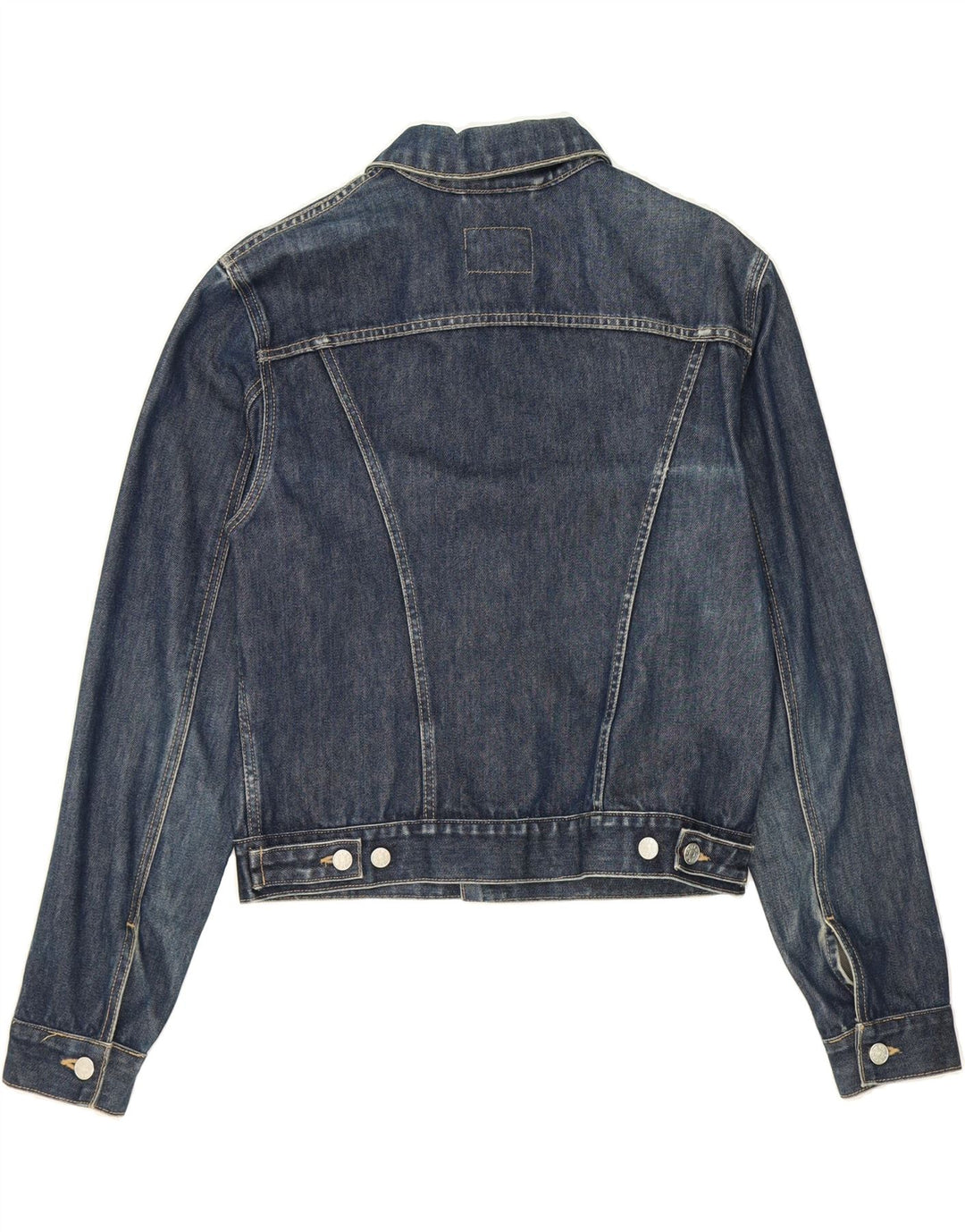 RIFLE Womens Denim Jacket UK 10 Small Blue Cotton Vintage Rifle and Second-Hand Rifle from Messina Hembry 