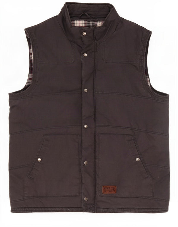 Weird Fish Mens Padded Gilet UK 44 2XL Grey Cotton