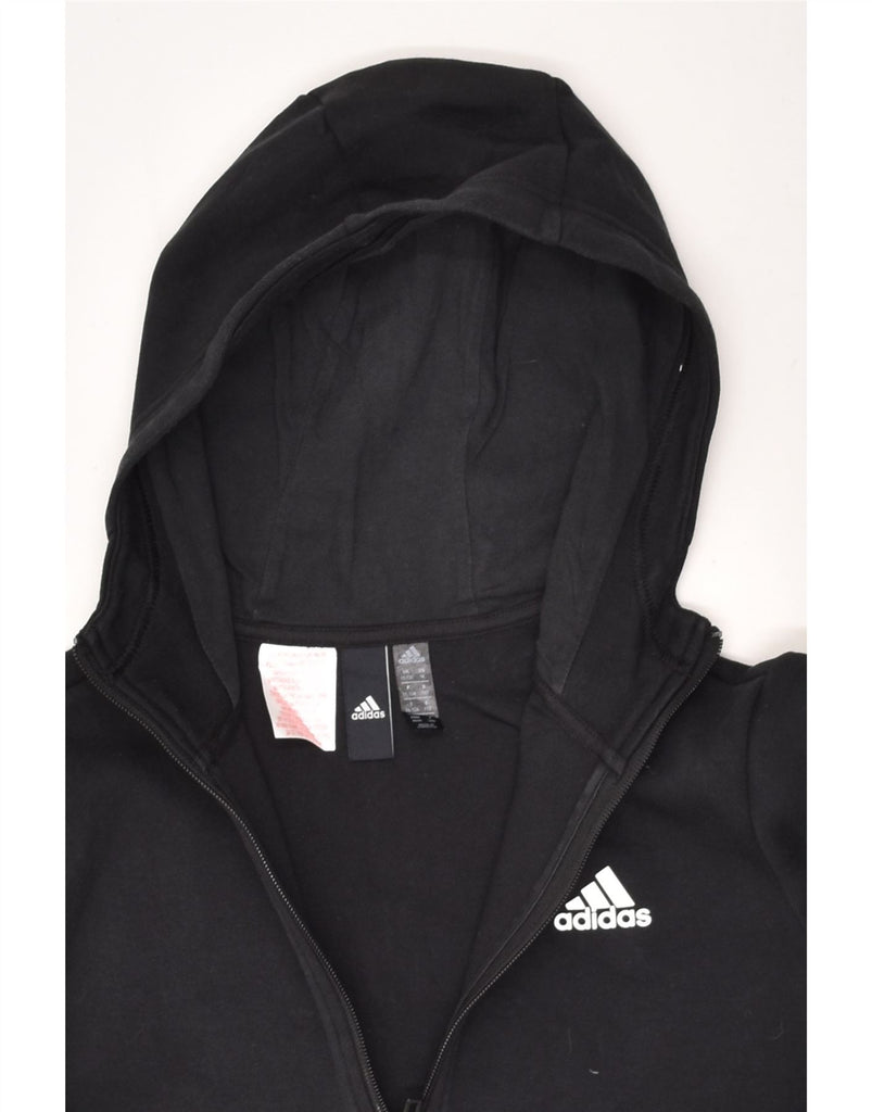 ADIDAS Boys Graphic Zip Hoodie Sweater 11-12 Years Black Cotton | Vintage Adidas | Thrift | Second-Hand Adidas | Used Clothing | Messina Hembry 