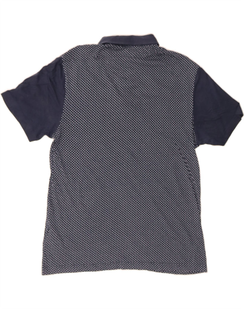 PENGUIN Mens Heritage Slim Fit Polo Shirt XL Navy Blue Polka Dot Cotton Vintage Penguin and Second-Hand Penguin from Messina Hembry 