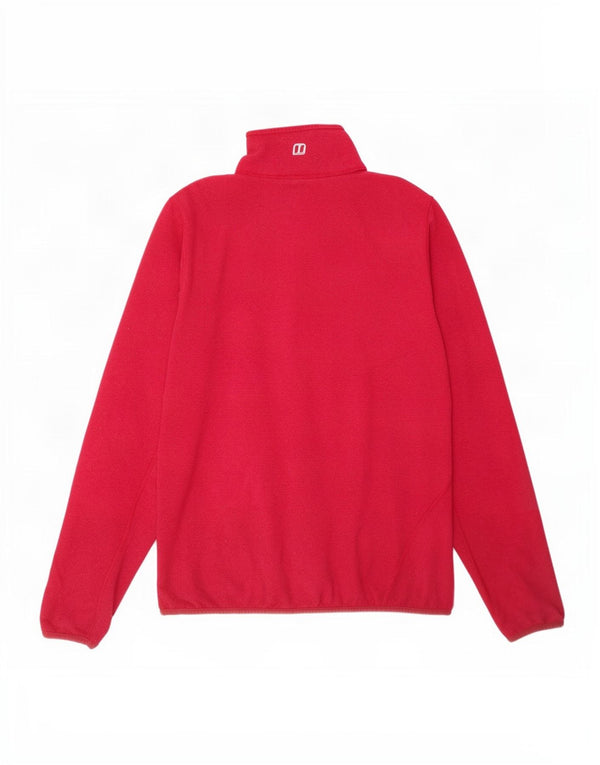 Berghaus Womens Zip Neck Fleece Jumper UK 18 XL Pink Polyester