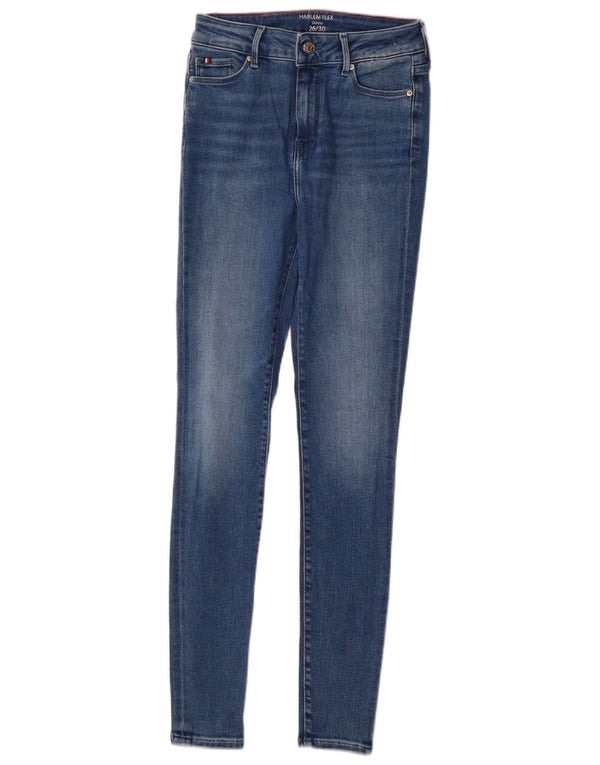 Tommy Hilfiger Womens Harlem Super Skinny Jeans W26 L30 Blue Cotton