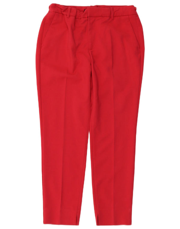 Zara Womens Slim Chino Trousers Large W30 L27 Pink Cotton