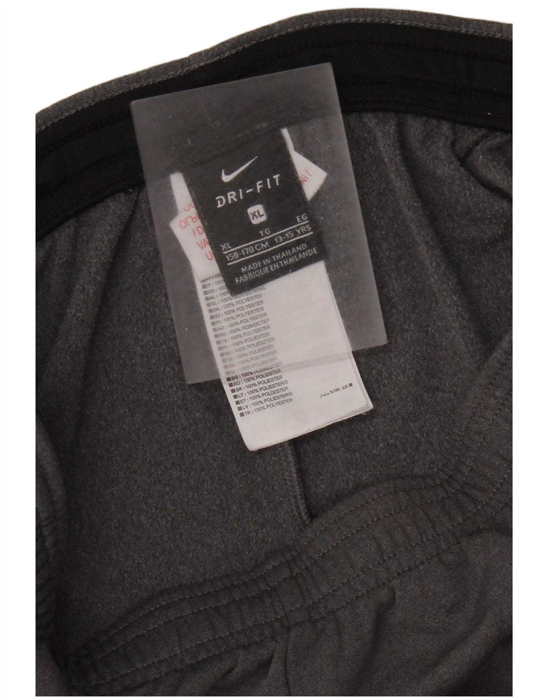 Nike Boys Dri Fit Tracksuit Trousers 13-14 Years XL Grey Colourblock