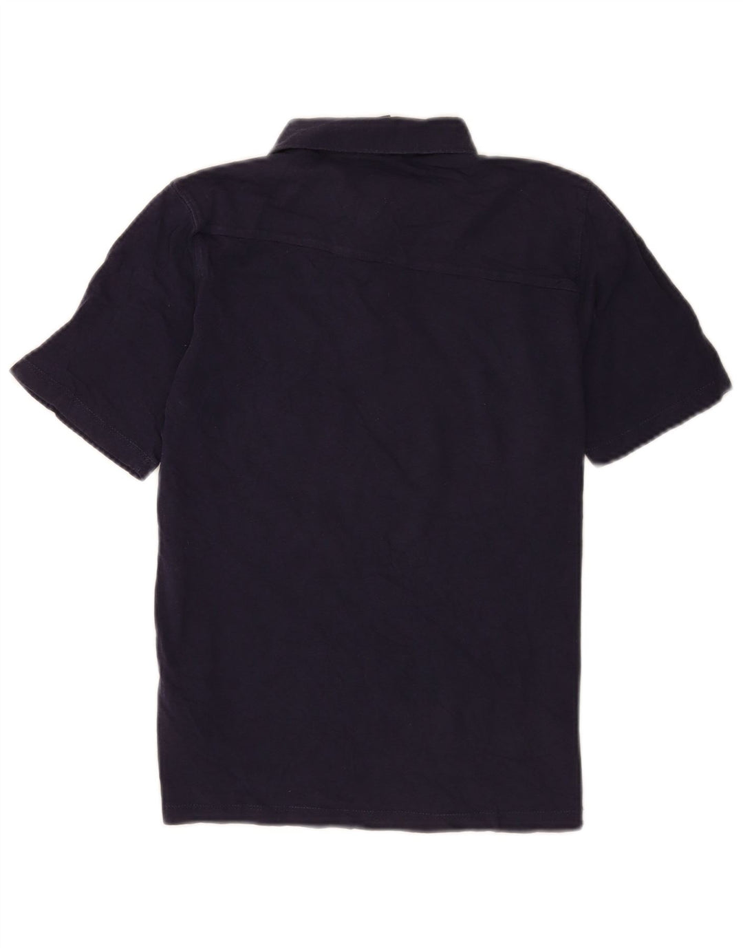 Volcom Boys Polo Shirt 13-14 Years Large Navy Blue Cotton