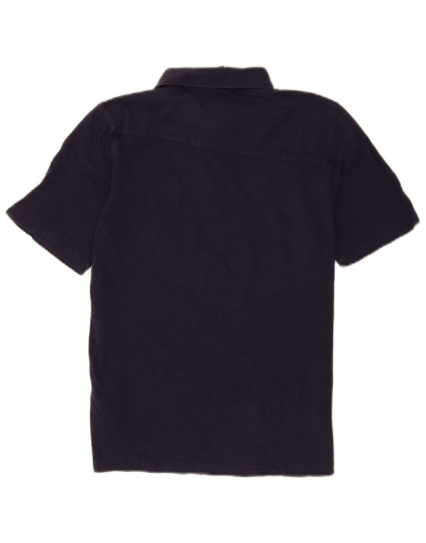 Volcom Boys Polo Shirt 13-14 Years Large Navy Blue Cotton