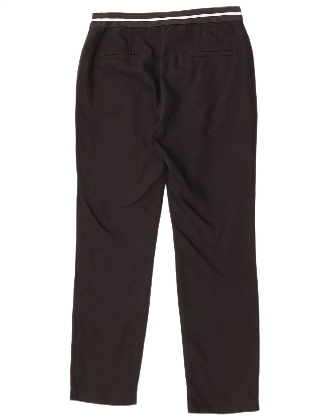 Zara Womens Straight Chino Trousers Large W30 L28 Black