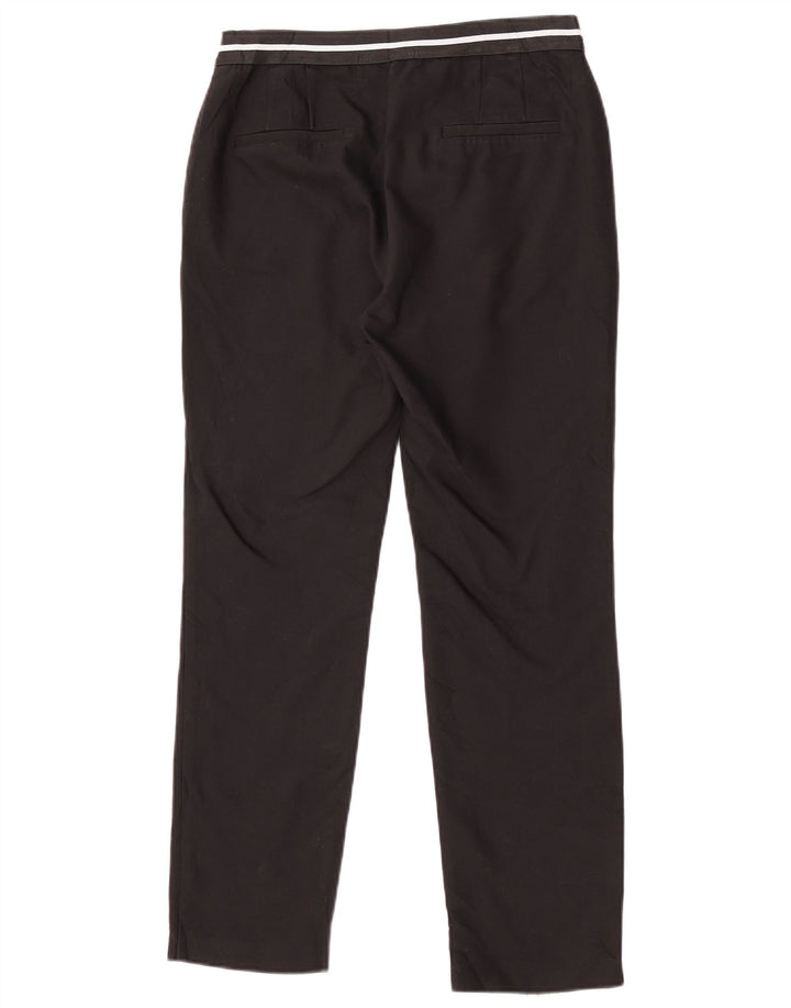 Zara Womens Straight Chino Trousers Large W30 L28 Black