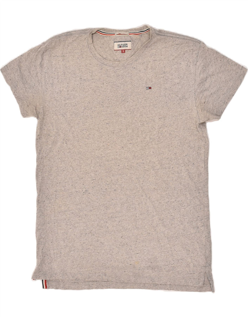 TOMMY HILFIGER Mens T-Shirt Top Small Grey Flecked Cotton | Vintage Tommy Hilfiger | Thrift | Second-Hand Tommy Hilfiger | Used Clothing | Messina Hembry 