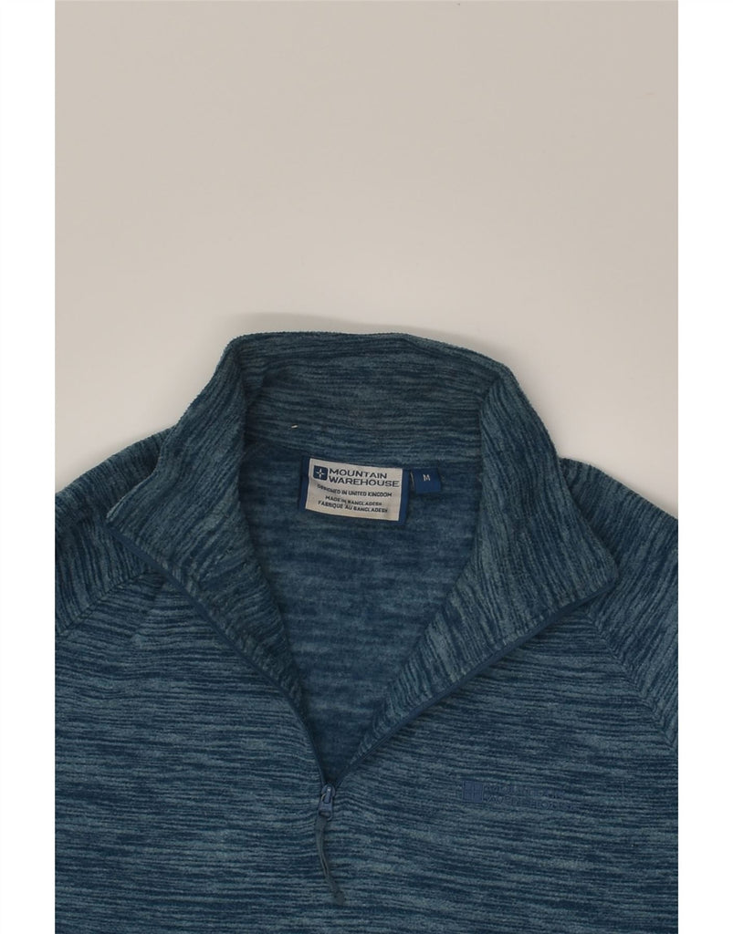 MOUNTAIN WAREHOUSE Mens Zip Neck Sweatshirt Jumper Medium Blue Pinstripe | Vintage Mountain Warehouse | Thrift | Second-Hand Mountain Warehouse | Used Clothing | Messina Hembry 