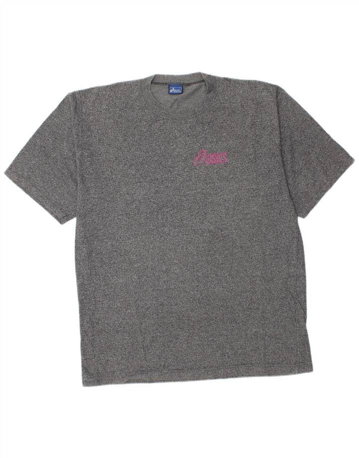 Asics Mens T-Shirt Top Medium Grey Flecked Cotton