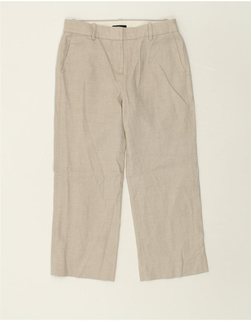 J. CREW Womens Straight Chino Trousers US 6 Medium W30 L23  Beige Linen | Vintage J. Crew | Thrift | Second-Hand J. Crew | Used Clothing | Messina Hembry 