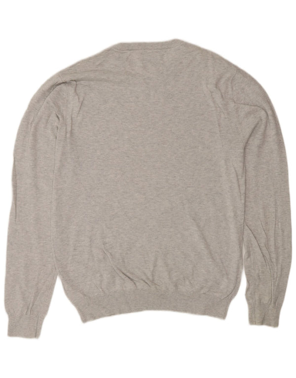 Jack Wills Mens Crew Neck Jumper Sweater Medium Grey Cotton