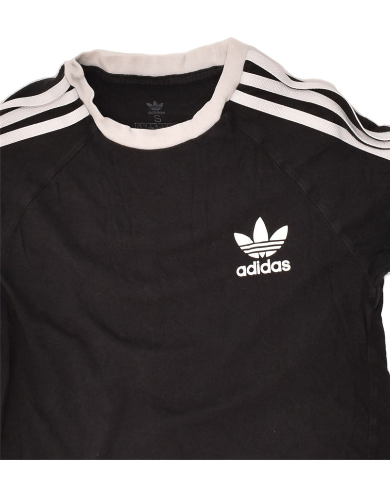 ADIDAS Boys T-Shirt Top 11-12 Years Small Black Cotton | Vintage Adidas | Thrift | Second-Hand Adidas | Used Clothing | Messina Hembry 