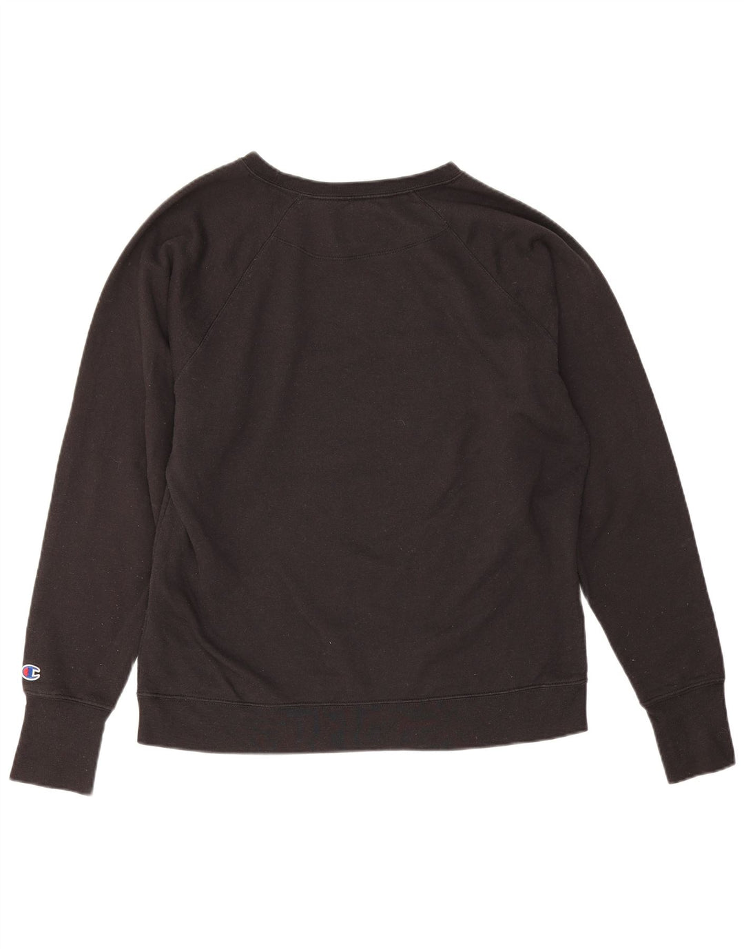 Champion Womens Graphic Sweatshirt Jumper UK 18 XL Black Polyester