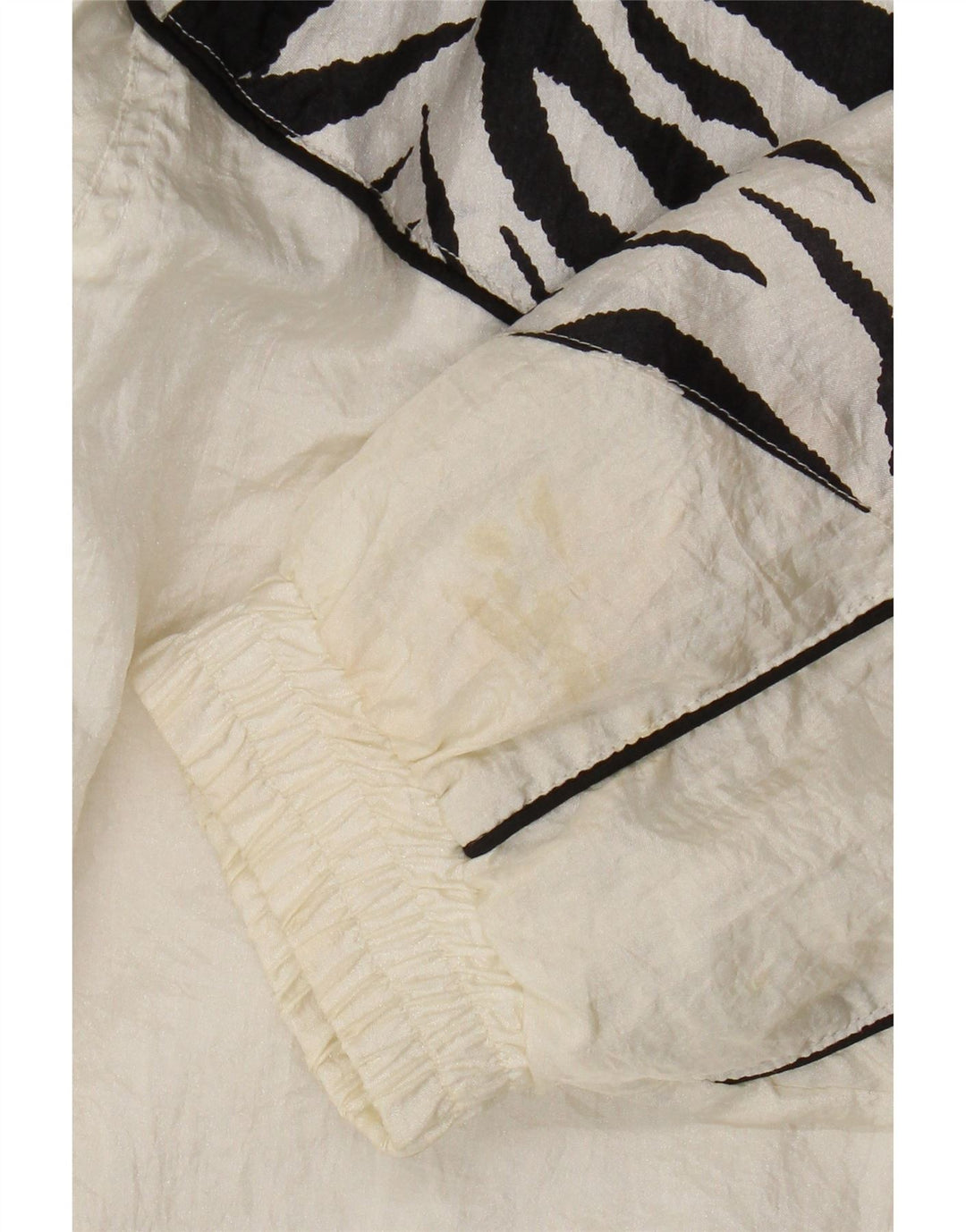EVR Womens Oversized Tracksuit Top Jacket UK 16 Large White Animal Print