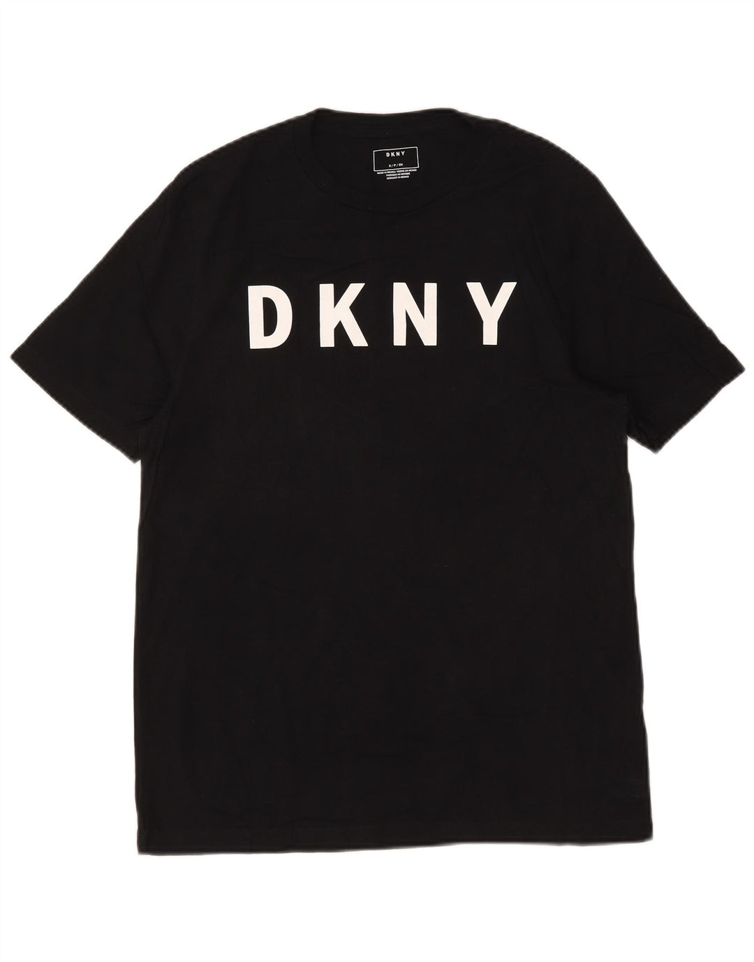 Dkny Mens Graphic T-Shirt Top Small Black Cotton
