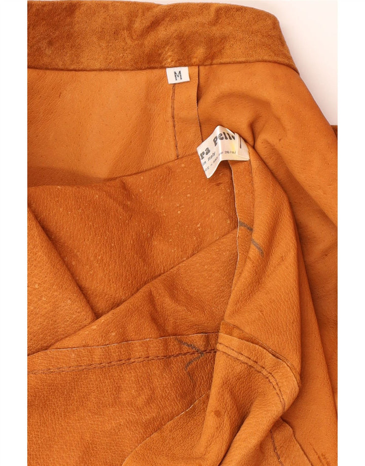 VINTAGE Womens Oversized Suede Overcoat UK 14 Medium Brown Leather