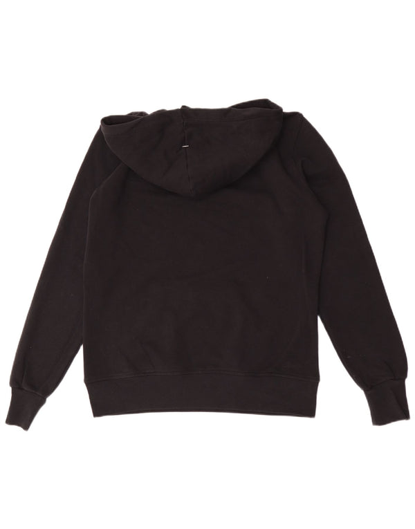 Champion Womens Graphic Hoodie Jumper UK 16 Large Black Cotton