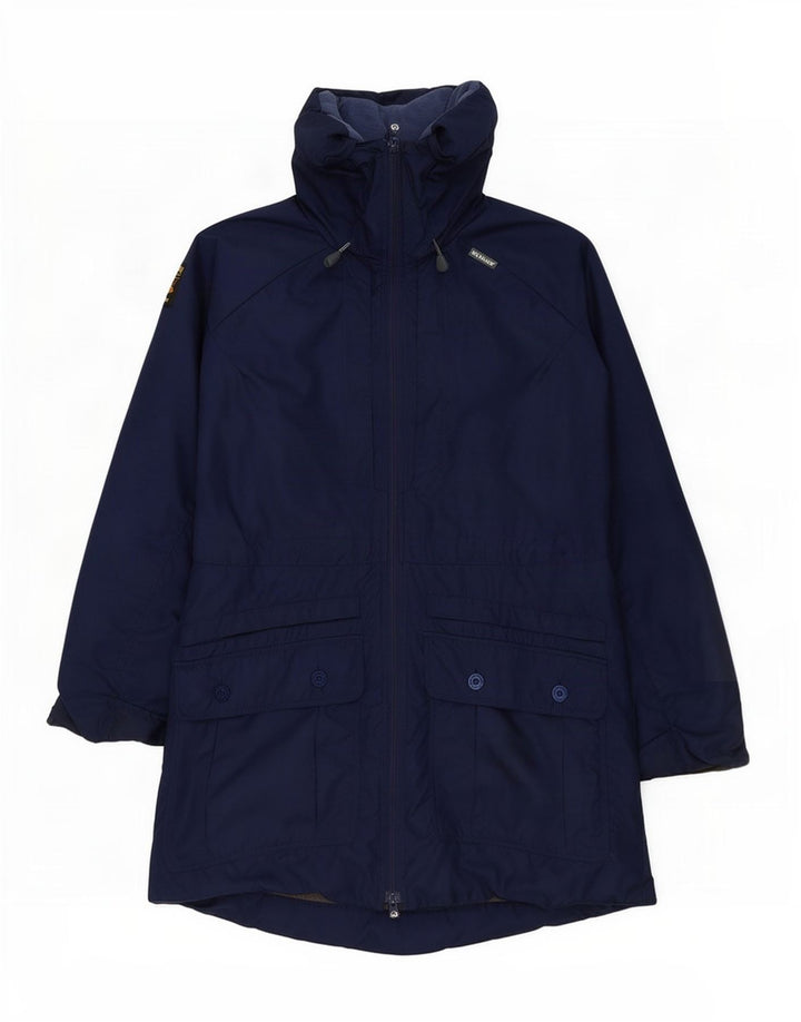 Paramo Womens Hooded Oversized Parka Jacket UK 14 Medium Navy Blue