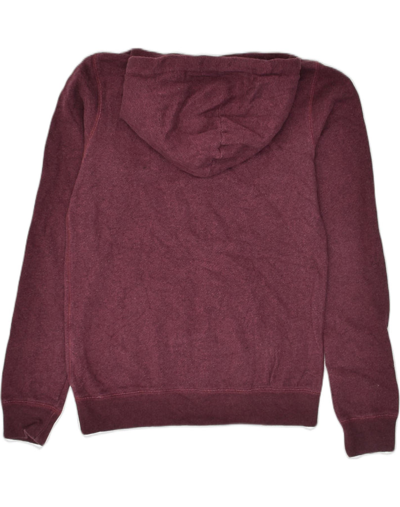 JACK WILLS Womens Graphic Hoodie Jumper UK 10 Small  Burgundy Cotton | Vintage Jack Wills | Thrift | Second-Hand Jack Wills | Used Clothing | Messina Hembry 