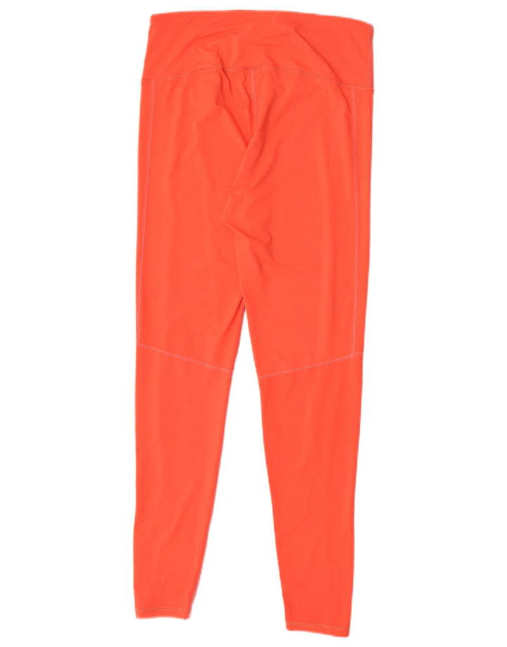 Superdry Womens Leggings UK 16 Large Orange Polyester