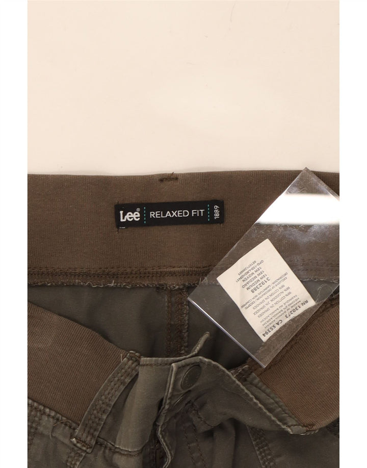 LEE Womens Relaxed Fit Cargo Shorts US 18 2XL W38 Khaki Cotton Vintage Lee and Second-Hand Lee from Messina Hembry 