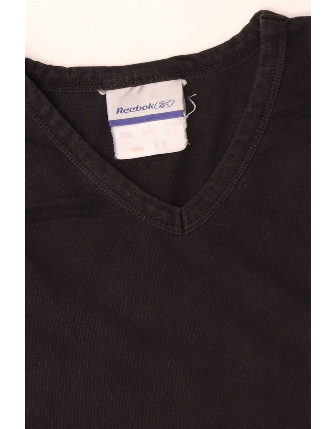 Reebok Womens T-Shirt Top UK 12 Medium Black