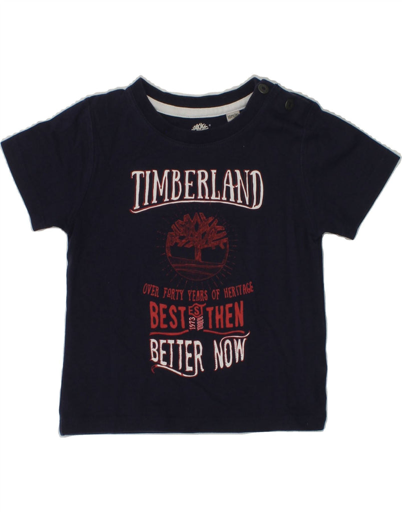 TIMBERLAND Baby Boys Graphic T-Shirt Top 12-18 Months Navy Blue | Vintage Timberland | Thrift | Second-Hand Timberland | Used Clothing | Messina Hembry 