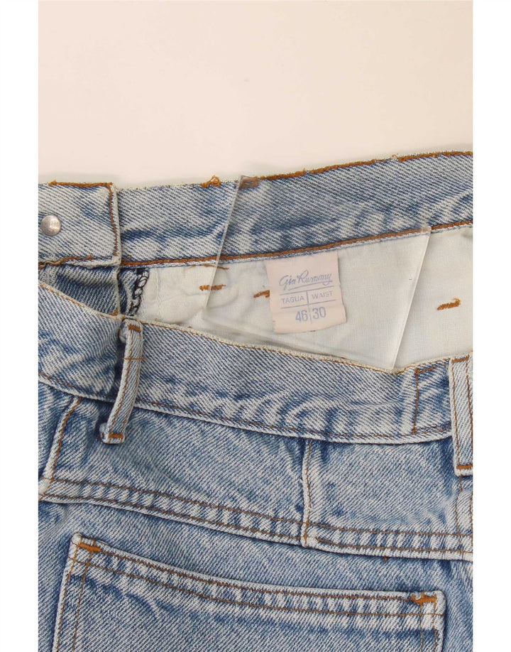 Vintage Womens Denim Shorts W30 Medium Blue Cotton