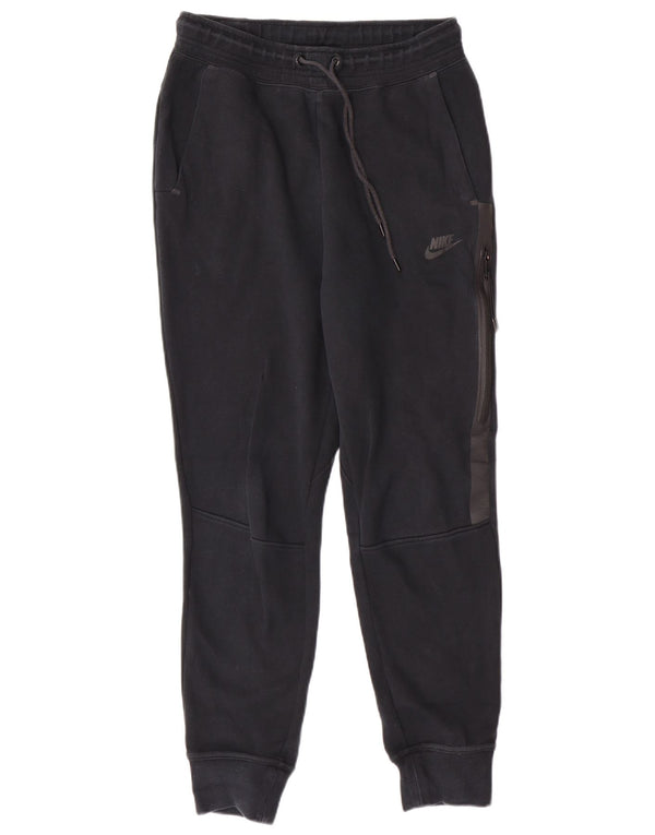 NIKE Mens Tracksuit Trousers Joggers Small  Navy Blue Cotton