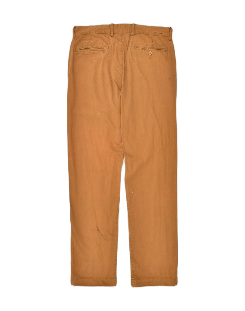 J. CREW Mens The Sutton Straight Chino Trousers W30 L32 Brown Cotton | Vintage J. Crew | Thrift | Second-Hand J. Crew | Used Clothing | Messina Hembry 