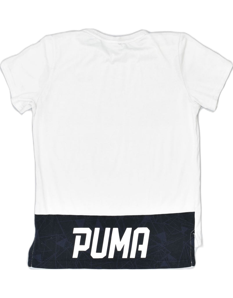 PUMA Boys Graphic T-Shirt Top 11-12 Years White Cotton | Vintage | Thrift | Second-Hand | Used Clothing | Messina Hembry 