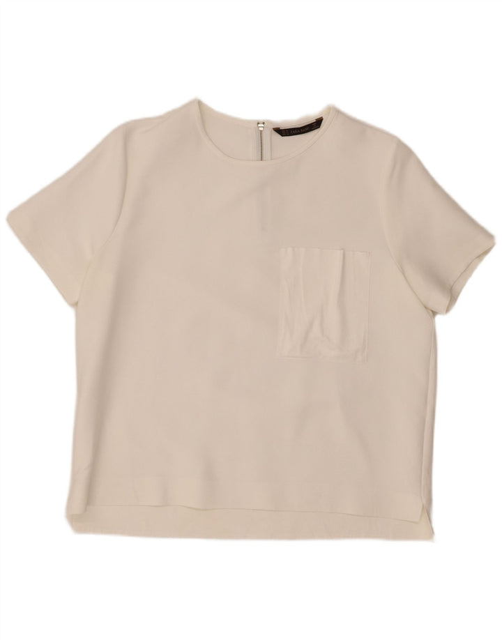 Zara Womens Blouse Top UK 18 XL White