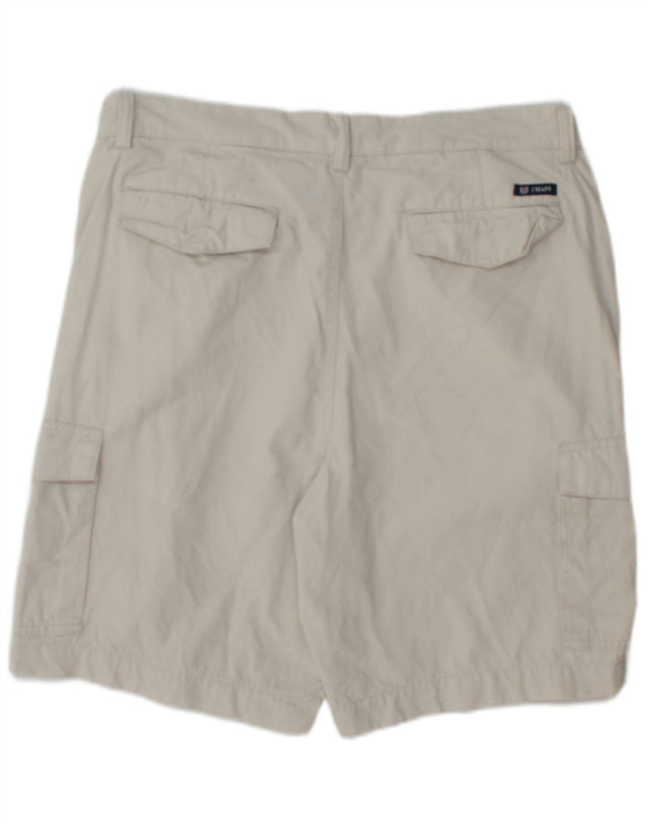 Chaps Mens Cargo Shorts W34 Large Beige Cotton