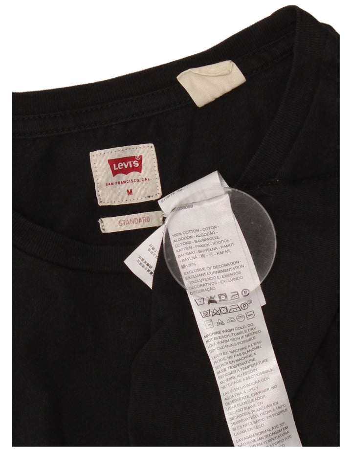 Levi's Mens Standard T-Shirt Top Medium Black Cotton