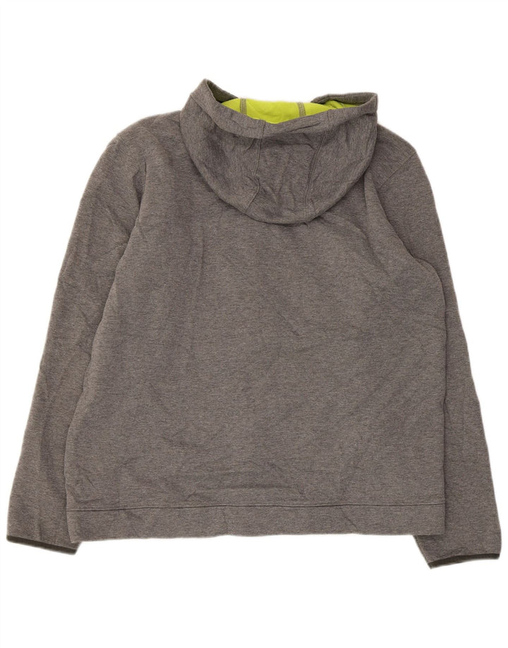 EDDIE BAUER Mens Zip Hoodie Sweater Large Grey Polyester