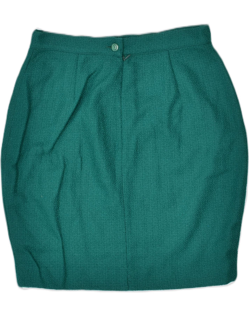 VINTAGE Womens Pencil Skirt IT 44 Medium W28 Green Acetate | Vintage | Thrift | Second-Hand | Used Clothing | Messina Hembry 