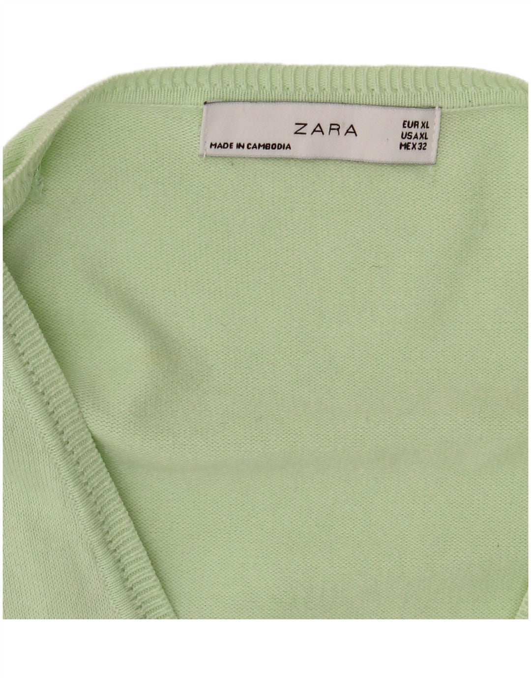 Zara Womens Cardigan Sweater UK 18 XL Green