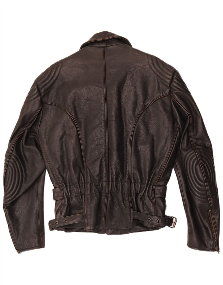 Richa Mens Motorstyle Leather Biker Jacket EU 52 XL Brown